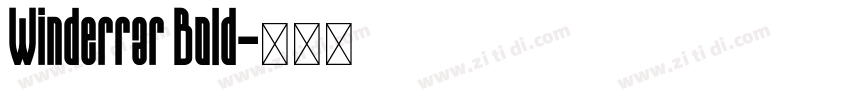 Winderrar Bold字体转换